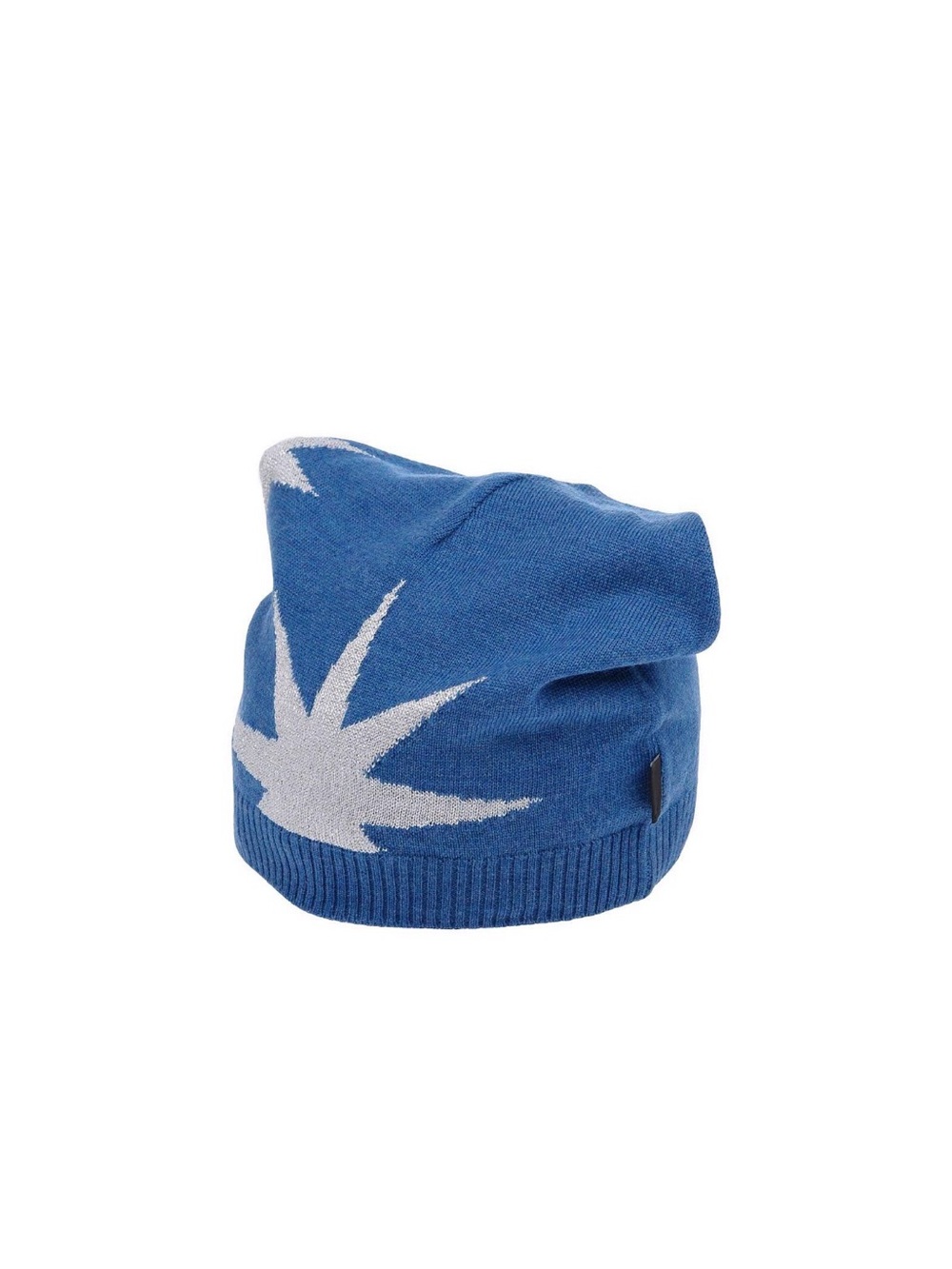 Love Moschino Blue Knit Beanie with Silver Star Motif